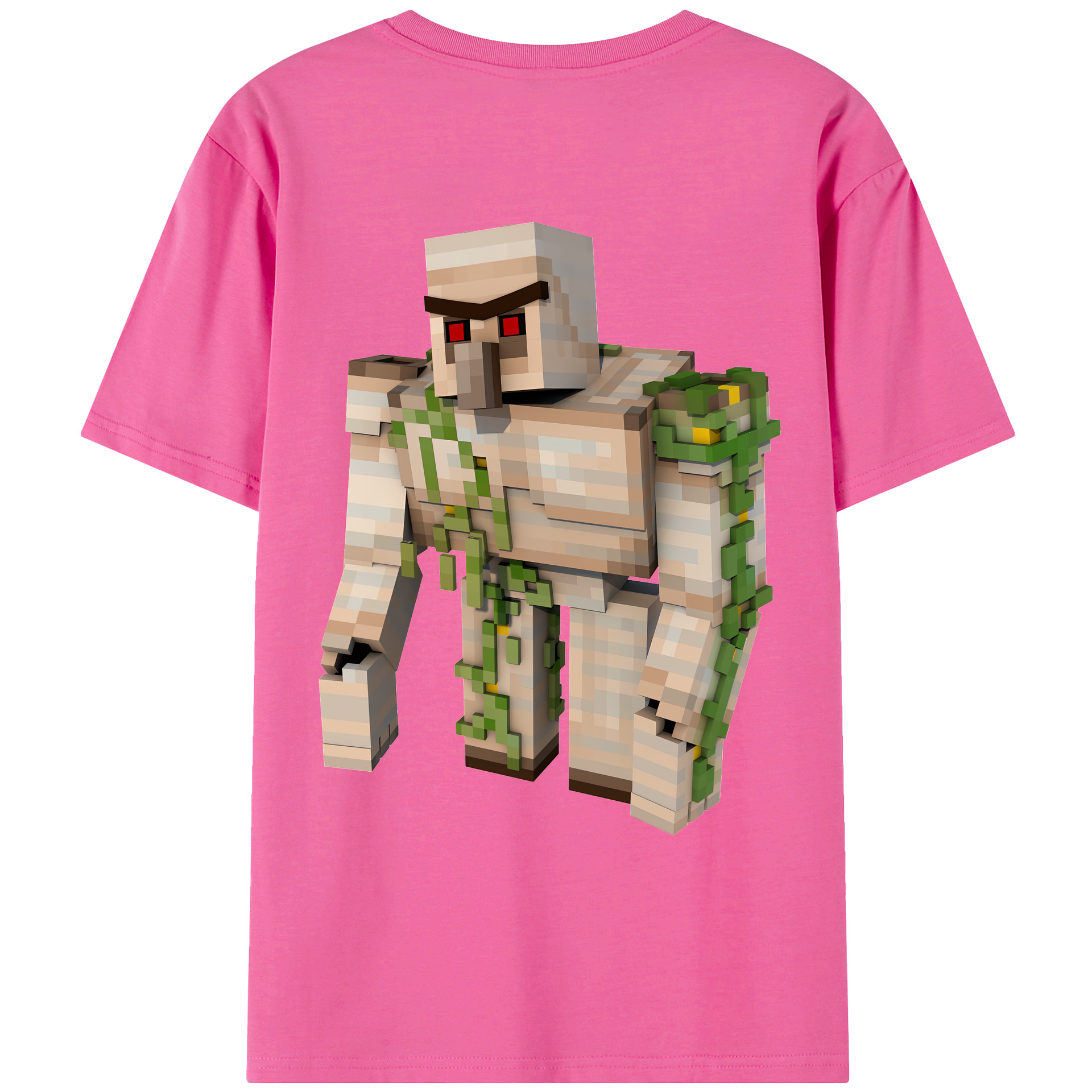 （画像用） マインクラフト ブロックの世界 Minecraft MC Block world レディース半袖Tシャツ(バックプリント)